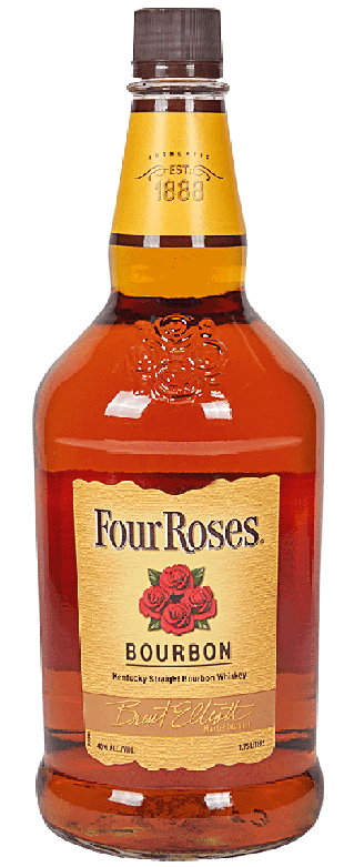 Four Roses Kentucky Straight Bourbon Whiskey 1.75L bottle with label and amber liquid inside