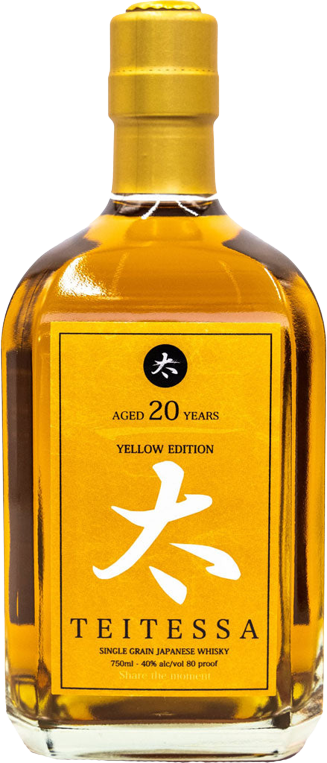Teitessa Yellow Edition 20 Years Old Single Grain Japanese Whiskey 750 ML bottle.