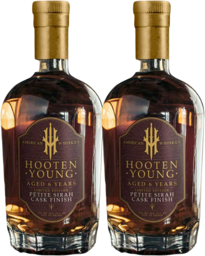 Hooten Young 6 Years Old Petite Sirah Cask Finish American Whiskey limited edition 750ml bottles set