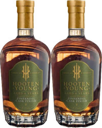Hooten Young 6 Years Old Zinfandel Cask Finish American Whiskey Limited Edition Collectors Combo 750 ML (2 Bottles)