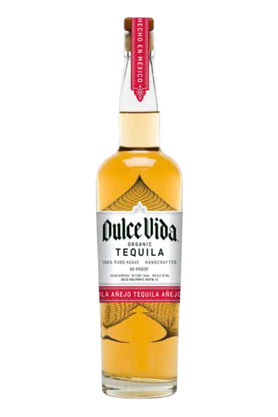 Dulce Vida Anejo Tequila 750 ML bottle – Aged organic tequila with smooth oak, caramel, and spice notes for a refined sipping experience.