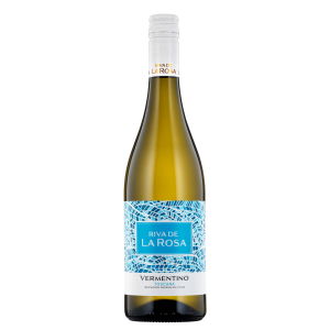 Riva De La Rosa Vermentino Toscana 750 ML wine bottle with blue label.