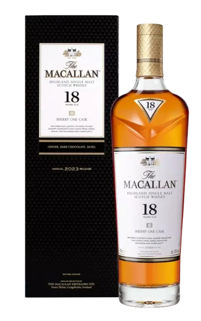 The Macallan Sherry Oak Cask 18 yr Single Malt Scotch Whisky 750 ML
