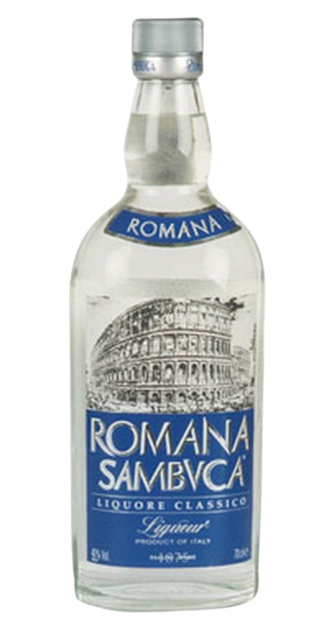 Romana Sambuca 750 ML bottle – Italian anise-flavored liqueur.​