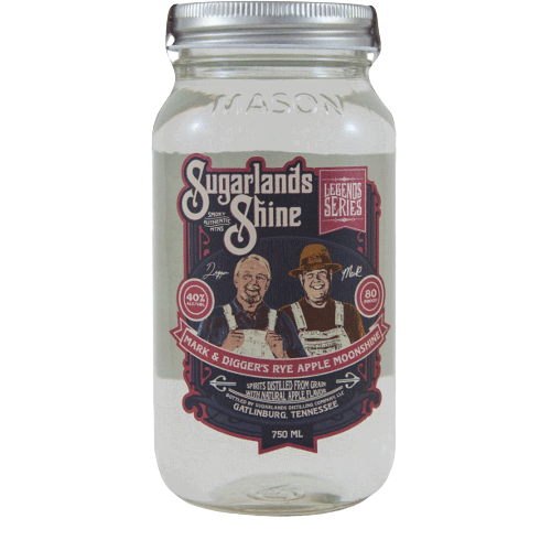 Sugarlands Shine Legends Series Mark and Digger's Rye Apple Moonshine 750 ML