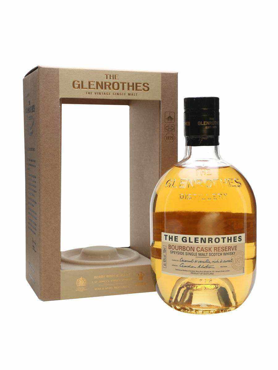 The Glenrothes Bourbon Cask Reserve Speyside Single Malt Scotch Whisky in box.