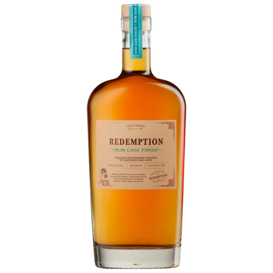 Redemption Rum Cask Finish Straight Rye Whiskey 750 ML