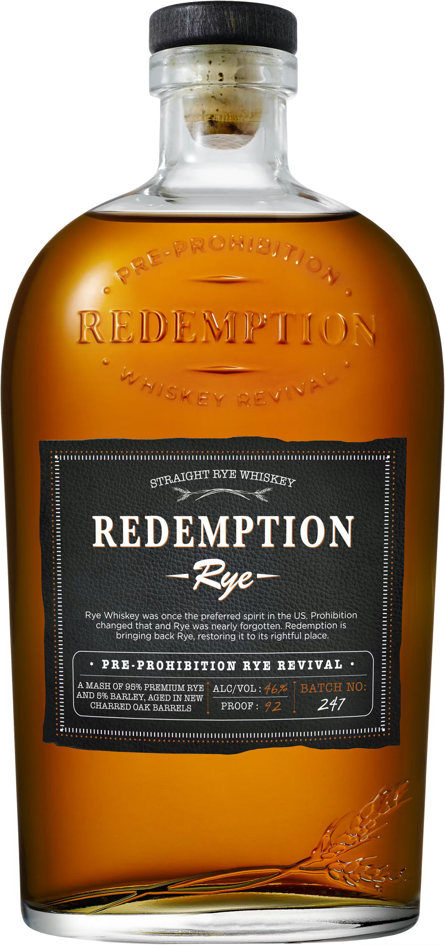 Redemption Rye 92 Proof Whiskey 750 ML