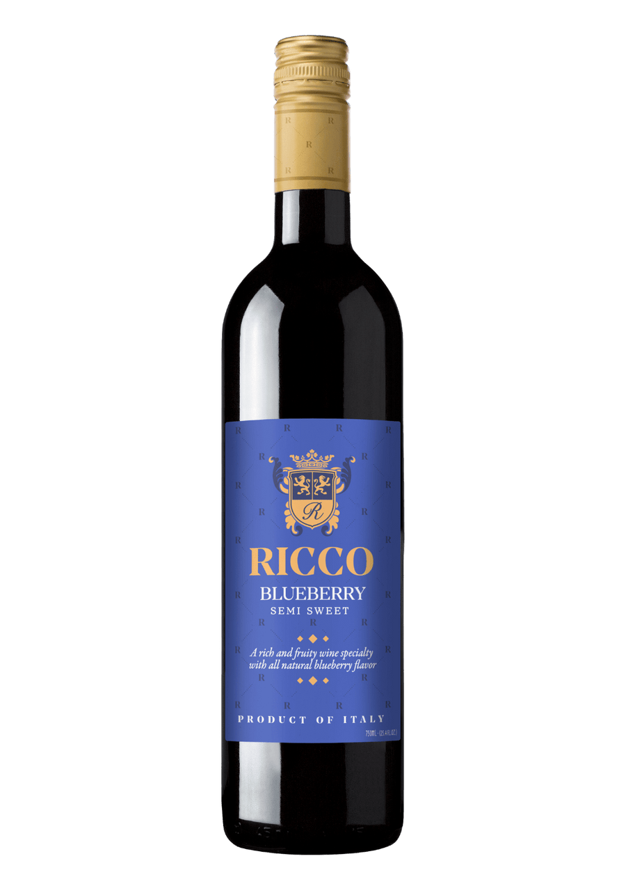 Ricco Blueberry Semi Sweet Red 750 ML