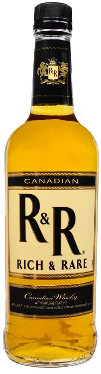 Rich & Rare Blended Canadian Whisky 750 ML bottle with amber color and 40% ABV.