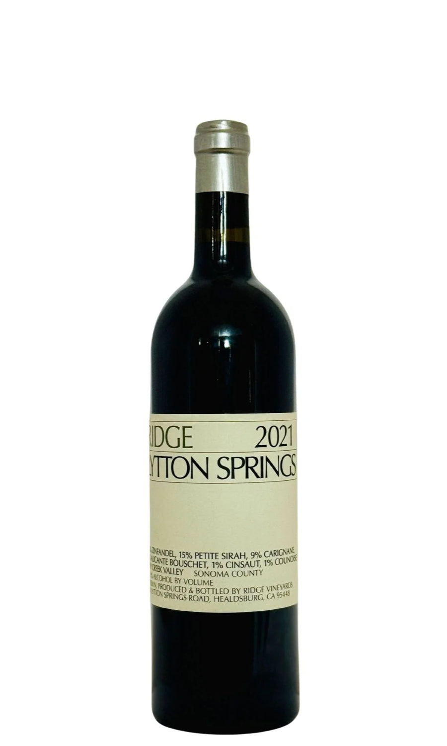 Ridge Vineyards Red Wine Lytton Springs Vineyard Dry Creek Valley 2021 750 ML