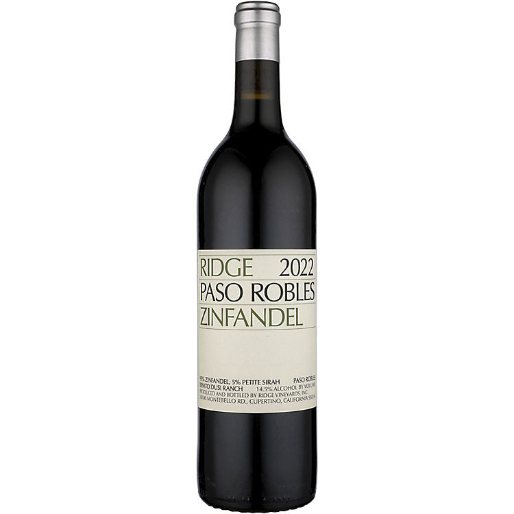 Ridge Vineyards Zinfandel Benito Dusi Ranch Paso Robles 2022 750 ML