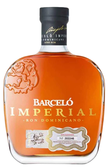 Ron Barcelo Aged Rum 750ml bottle with premium label.
