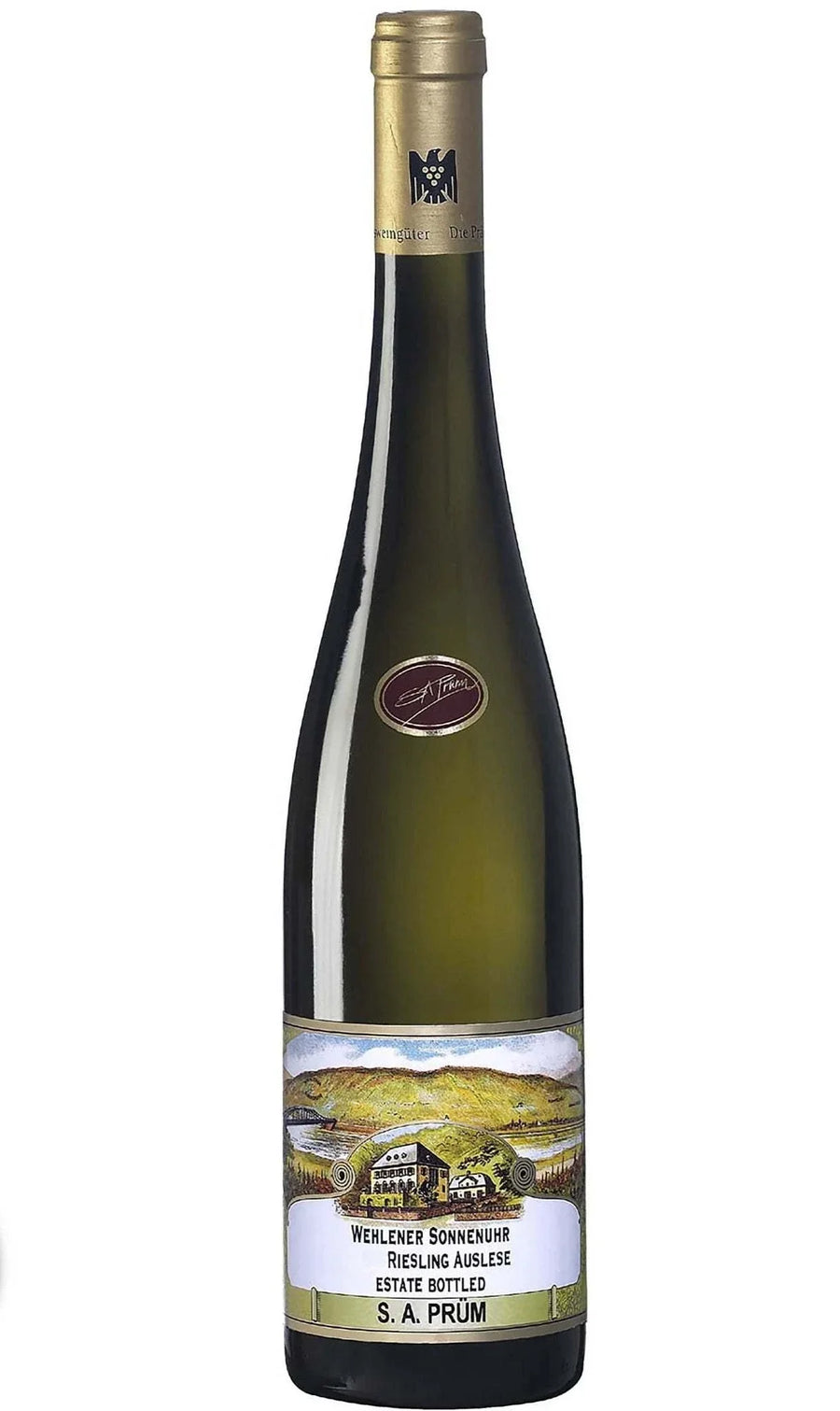 S.A. Prüm Wehlen Sonnenuhr Riesling Auslese 2018 wine bottle.