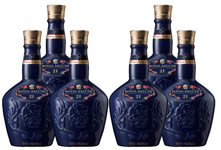 Royal Salute Blended Scotch 21 Year 80 750 ML (6 Bottles)