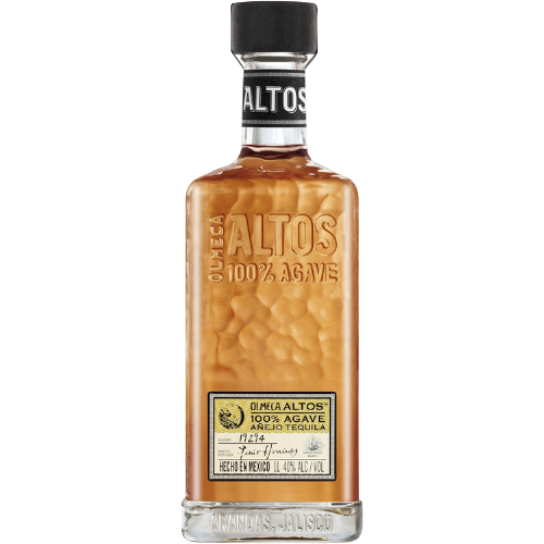 Olmeca Altos Tequila Anejo 750 ML bottle made from 100% Mexican blue agave.
