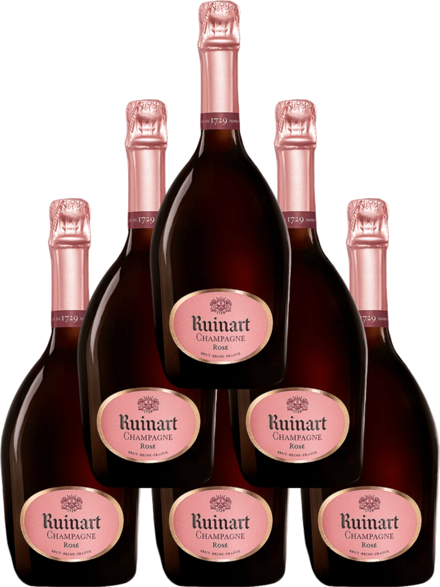 Ruinart Champagne Brut Rose 750 ML (6 Bottles)