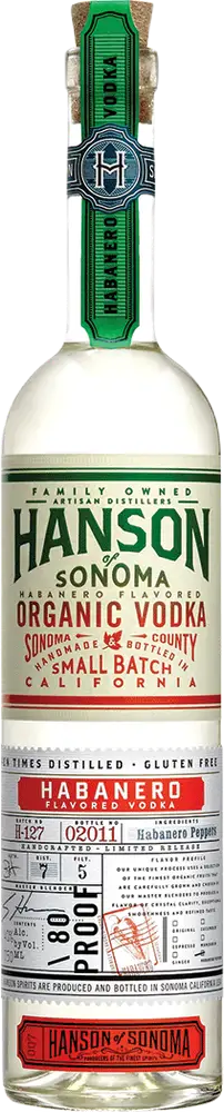 Hanson Of Sonoma Habanero Flavored Vodka Small Batch Limited Release 80 750 ML