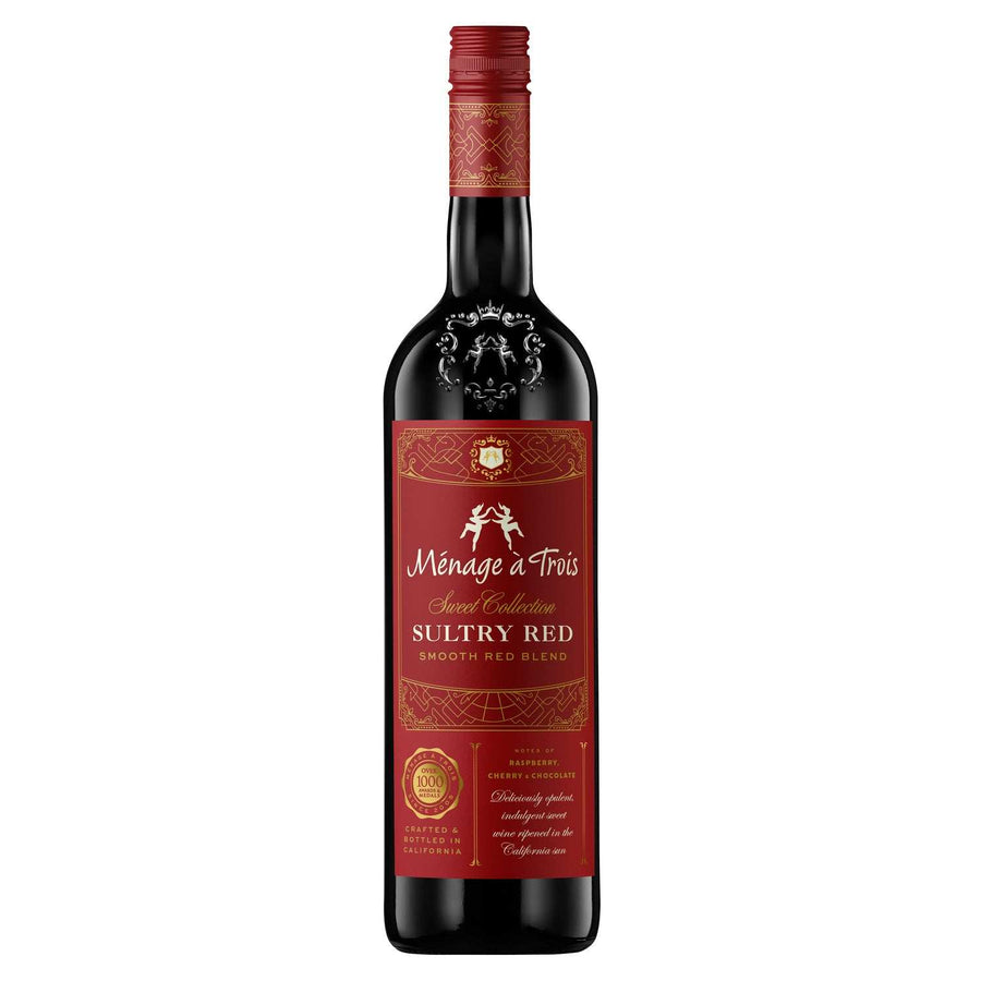 Menage A Trois Sultry Red Smooth Red Blend Sweet Collection California 750 ML