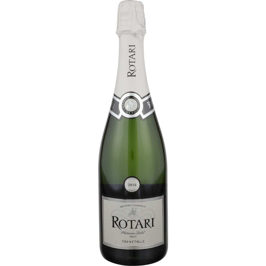 Rotari Trento Brut 2016 sparkling wine bottle 750 ML with elegant bubbles and citrus notes