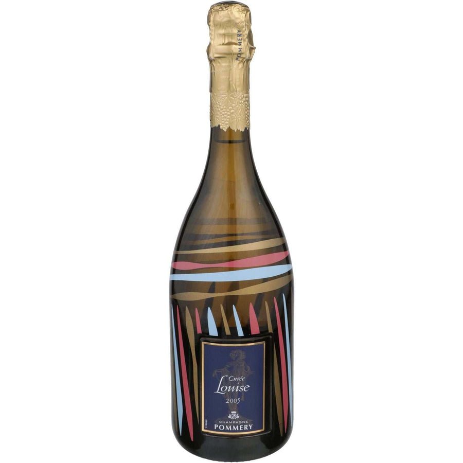 Pommery Champagne Brut Cuvee Louise 2005 bottle with elegant label and 750 ML volume