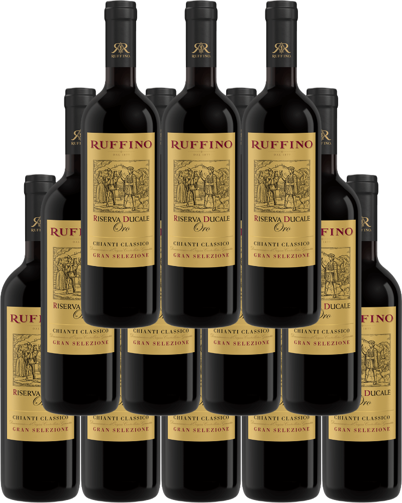 Ruffino Chianti Classico Gran Selezione Riserva Ducale Oro 2021 750 ML (12 Bottles)