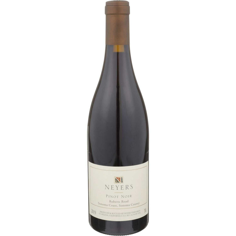 Neyers Pinot Noir Roberts Road Vineyard Sonoma Coast 2022 750ML bottle showcasing elegant California red wine with bright acidity and refined red fruit flavors