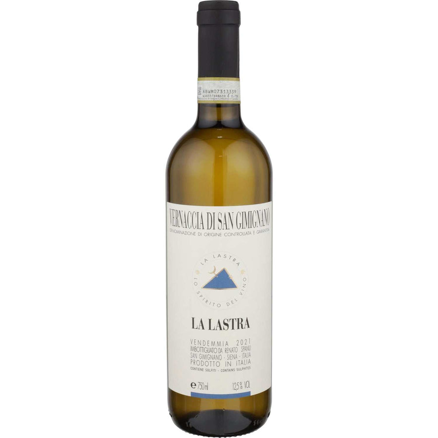 Bottle of La Lastra Vernaccia Di San Gimignano 2021 white wine from Tuscan hills