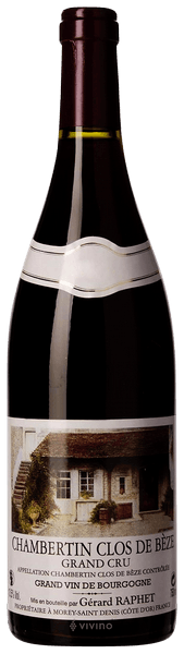 Chambertin Grand Cru Gerard Raphet Clos Beze Cuvee Unique 2022 750 ML