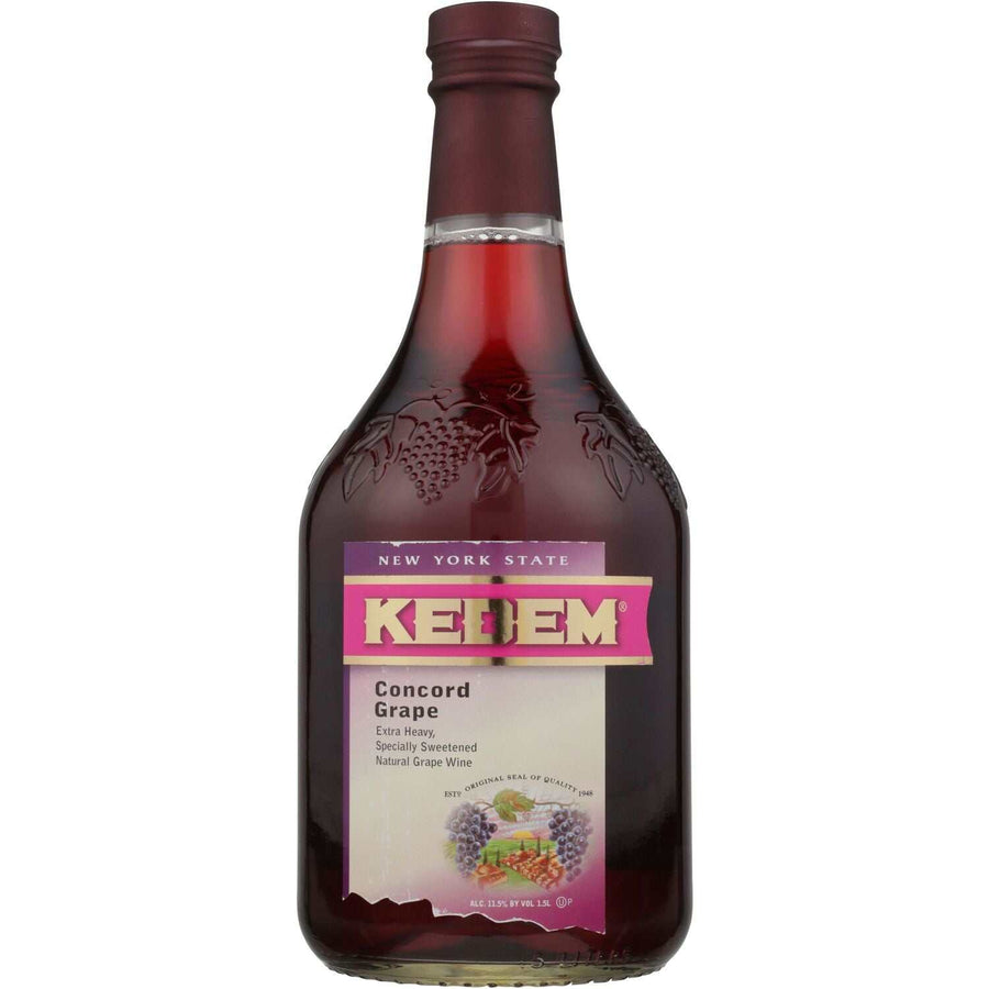 Kedem Concord New York 1.5 L kosher sweet red wine with fresh grape and berry flavors