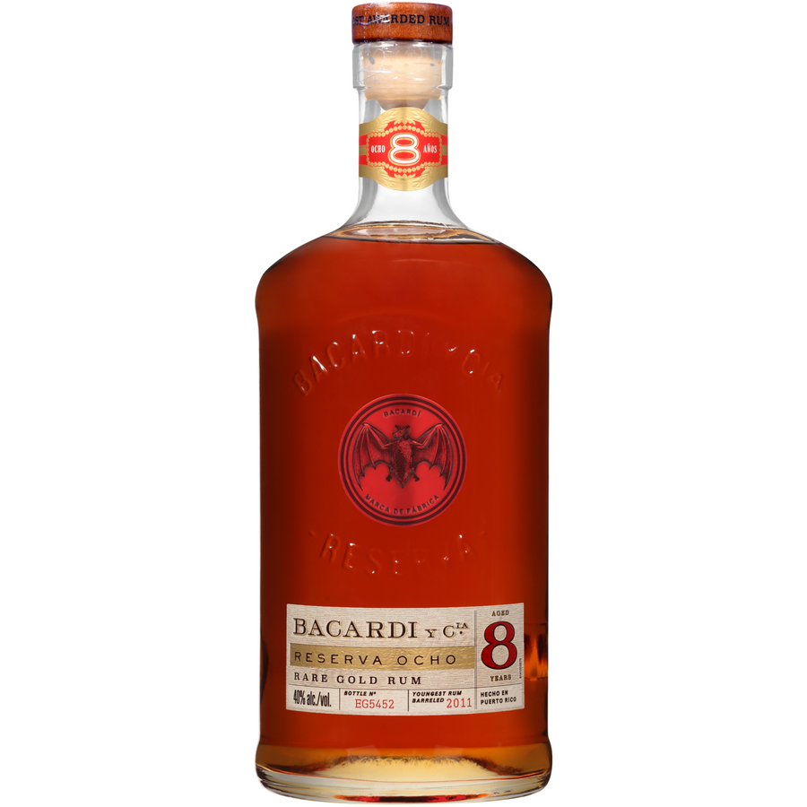 Bacardi Aged Rum Rare Gold Reserva Ocho 8 Year 80 1 L
