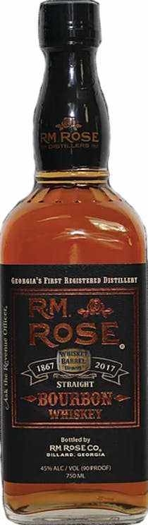 R. M. Rose Straight Bourbon Whiskey 750 ml bottle with rich caramel color and classic label design.