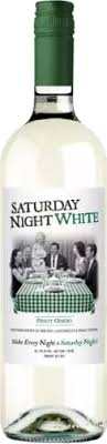 Saturday Night White Pinot Grigio 750ml bottle with fresh, crisp white wine and green apple citrus notes