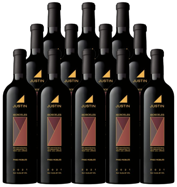 Justin Red Blend Isosceles Paso 2021 750 ML (12 Bottles)