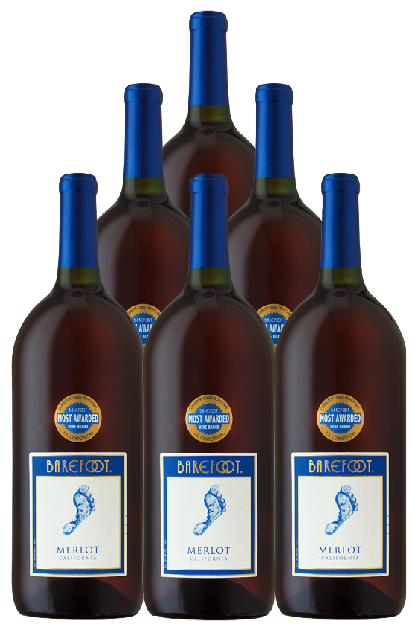 Barefoot Cellars Merlot California 1.5 L (6 Bottles)