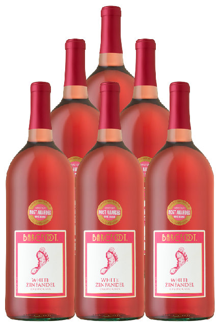 Barefoot Cellars White Zinfandel California 1.5 L (6 Bottles)