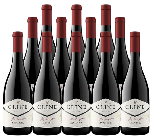 Cline Pinot Noir Fog Swept Sonoma Coast 2023 750 ML (12 Bottles)