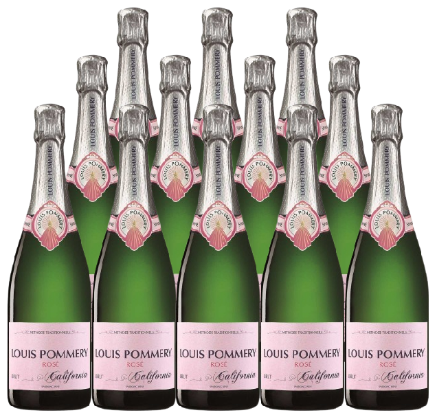 Louis Pommery Brut Rose California 750 ML (12 Bottles)