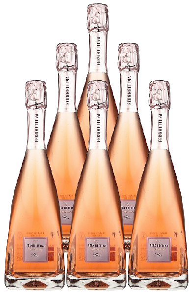 Ferghettina Franciacorta Brut Rose 2019 750 ML (6 Bottles)