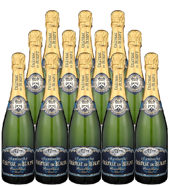 Chateau De Bligny Champagne Brut Grande Reserve 750 ML (12 Bottles)