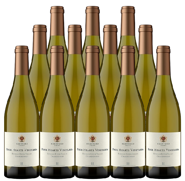 Hartford Court Chardonnay Four Hearts Vineyards Russian River Valley 2022 750 ML (12 Bottles)