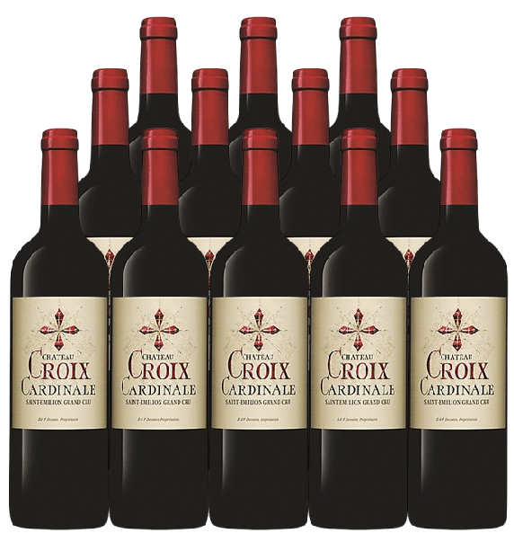 Chateau Croix Cardinale Saint Emilion Grand Cru 2019 750 ML (12 Bottles)