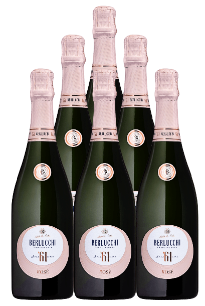 Berlucchi Franciacorta Brut Rose '61 750 ML (6 Bottles)