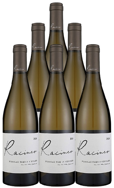 Racines Chardonnay Wenzlau Vineyard Santa Rita Hills 2020 750 ML (6 Bottles)
