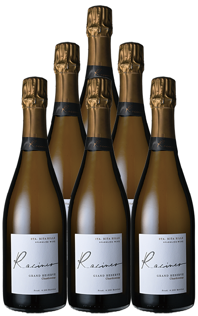 Racines Sparkling Wine Grand Reserve Santa Rita Hills 2018 750 ML (6 Bottles)