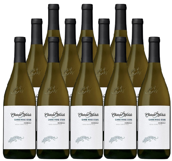 Chateau Ste Michelle Chardonnay Canoe Ridge Estate Horse Heaven Hills 2020 750 ML (12 Bottles)
