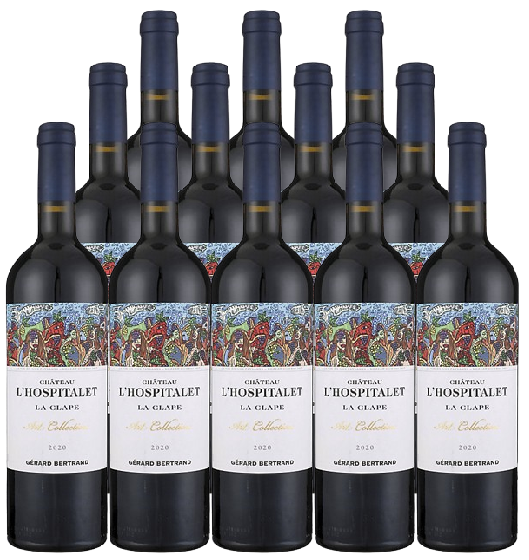 Gerard Bertrand La Clape Rouge Chateau L'hospitalet Art Collection 2020 750 ML (12 Bottles)