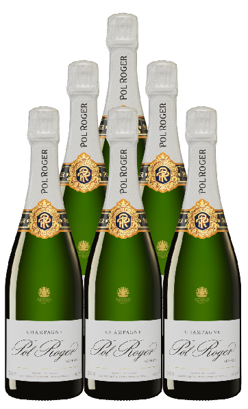 Pol Roger Champagne Brut Reserve 750 ML (6 Bottles)