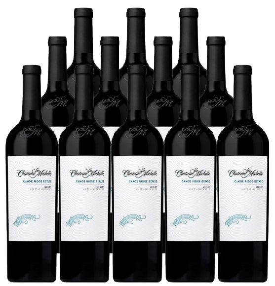Chateau Ste. Michelle Merlot Canoe Ridge Estate Horse Heaven Hills 2022 750 ML (12 Bottles)