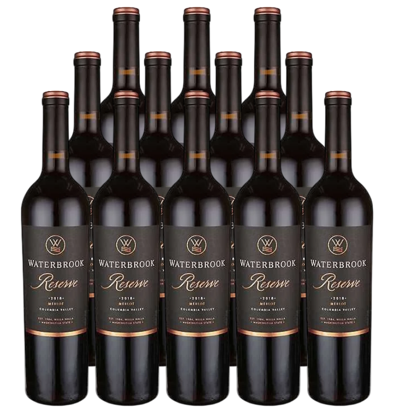 Waterbrook Winery Merlot Reserve Columbia Valley 750 ML (12 Bottles)